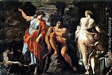 Annibale Carracci Canvas Paintings - The Choice of Heracles